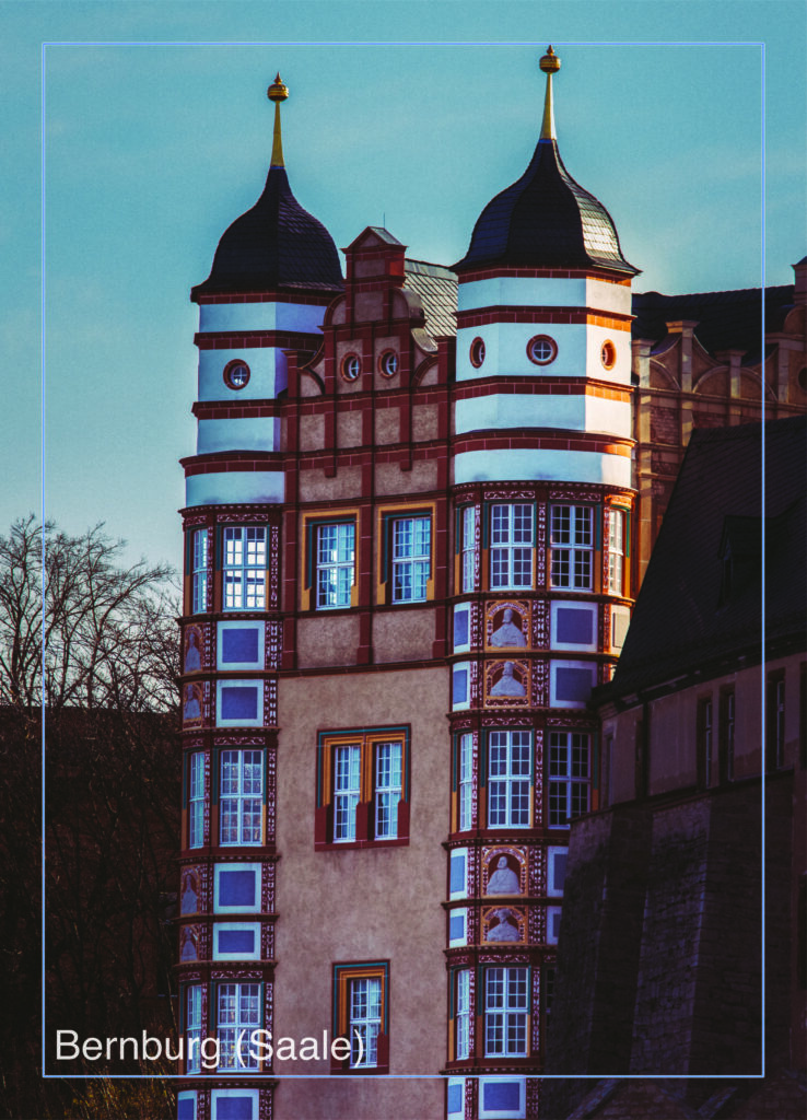 Postkarte Bernburg (Saale) | Motiv 02 Bernburger Leuchten am Abend