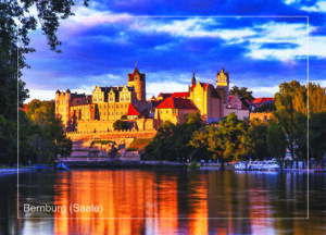 Postkarte Bernburg (Saale) | Motiv 24 Schloss Bernburg in der Abendsonne