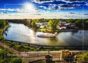 Postkarte Bernburg (Saale) | Motiv 28 Sommerlicher Blick auf die Saale