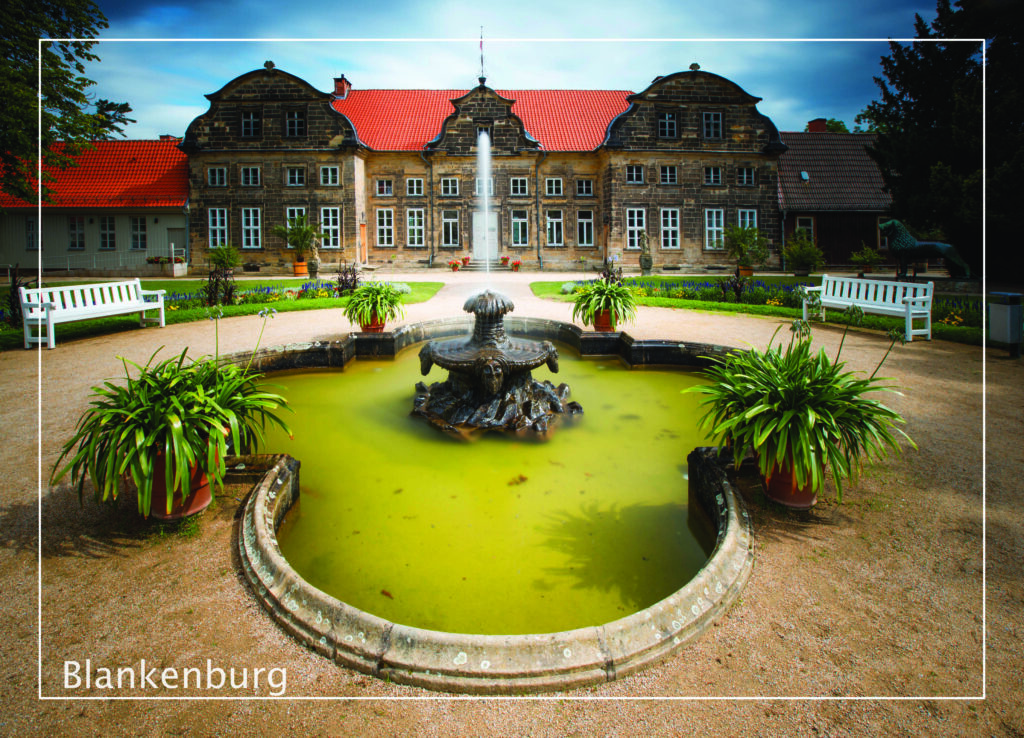 Postkarte Harz | Motiv 13 Barockgarten Schloss Blankenburg