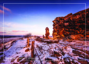 Postkarte Harz | Motiv 19 Winter an der Teufelsmauer