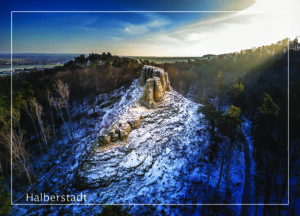 Postkarte Harz | Motiv 26 Klusfelsen im Winter