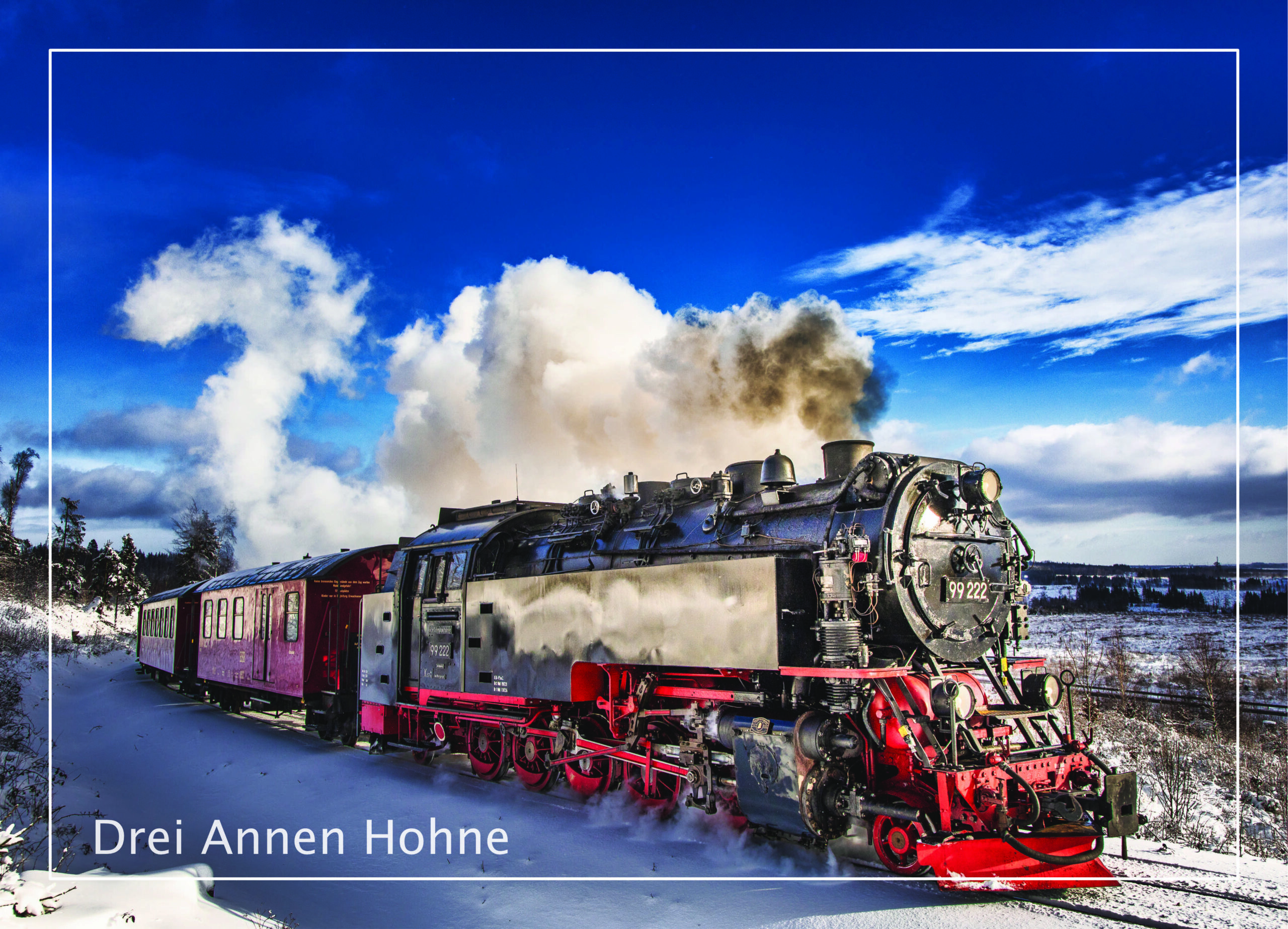Postkarte Harz | Motiv 34 Brockenbahn im Winter