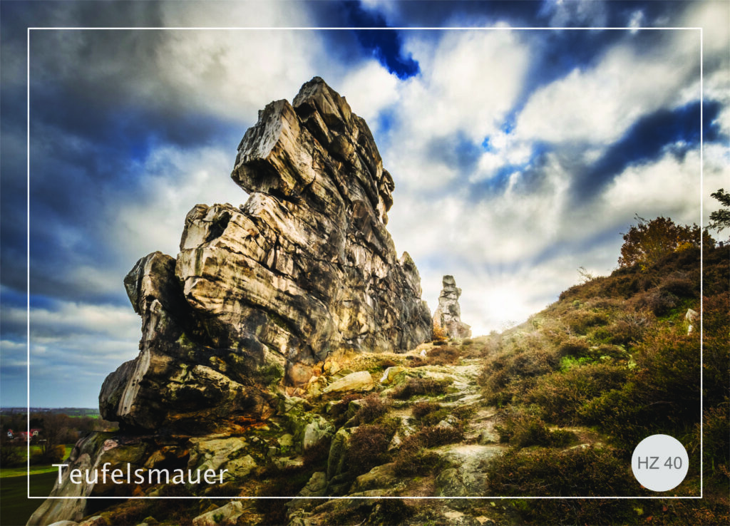 Postkarte Harz | Motiv 39 Teufelsmauer im Frühling