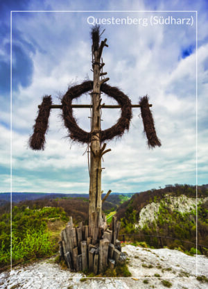 Postkarte Harz | Motiv 48 Queste unter weißen Wolken