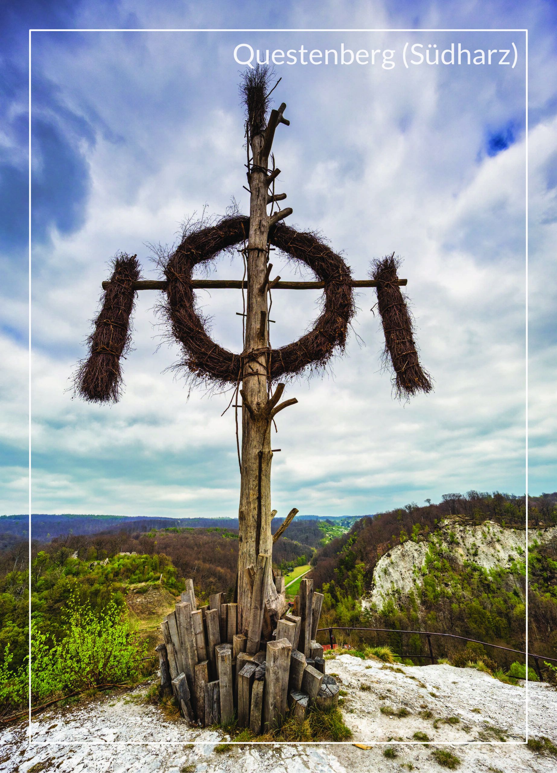 Postkarte Harz | Motiv 48 Queste unter weißen Wolken
