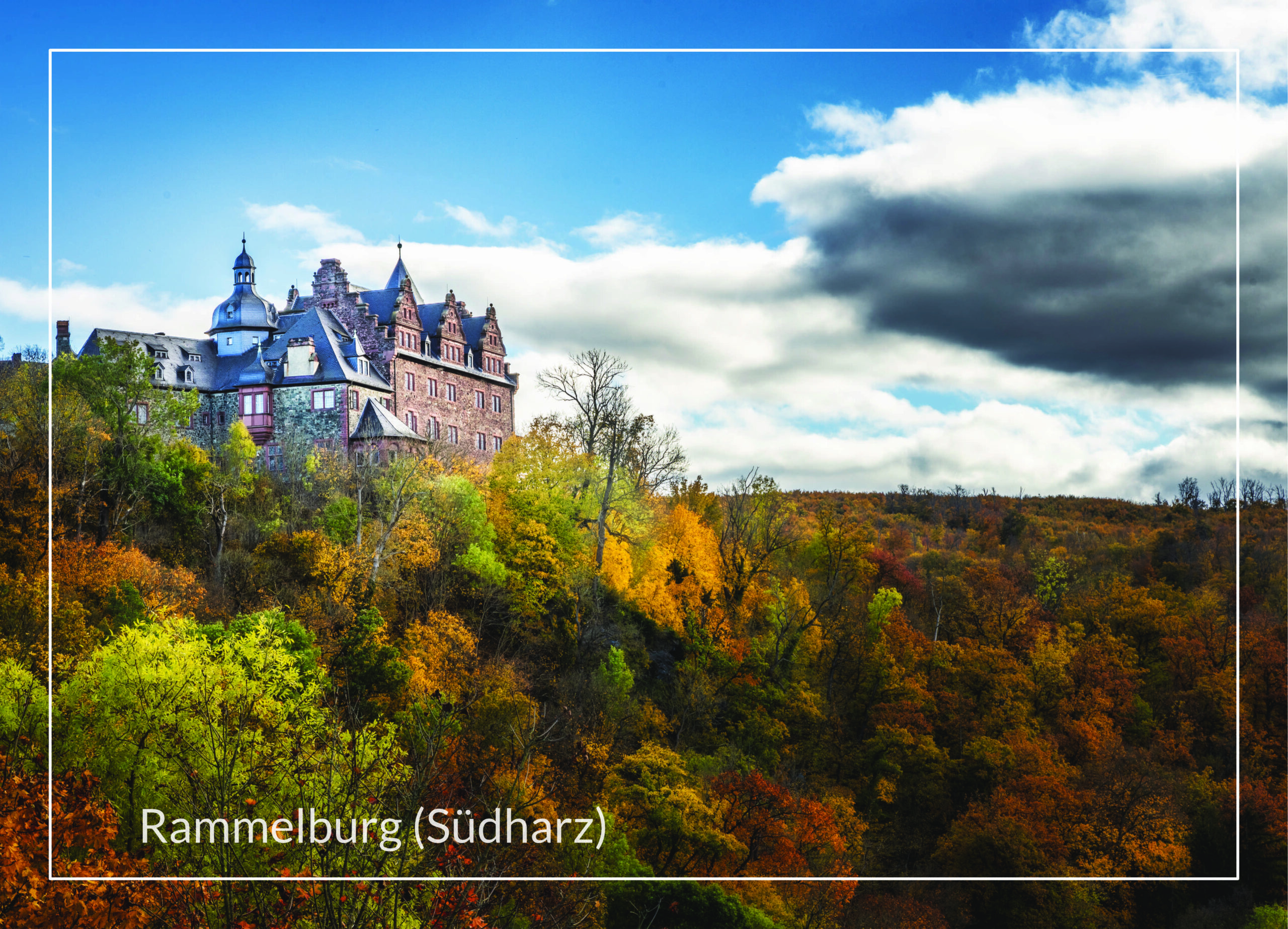Postkarte Harz | Motiv 53 Schloss Rammelburg im Herbst