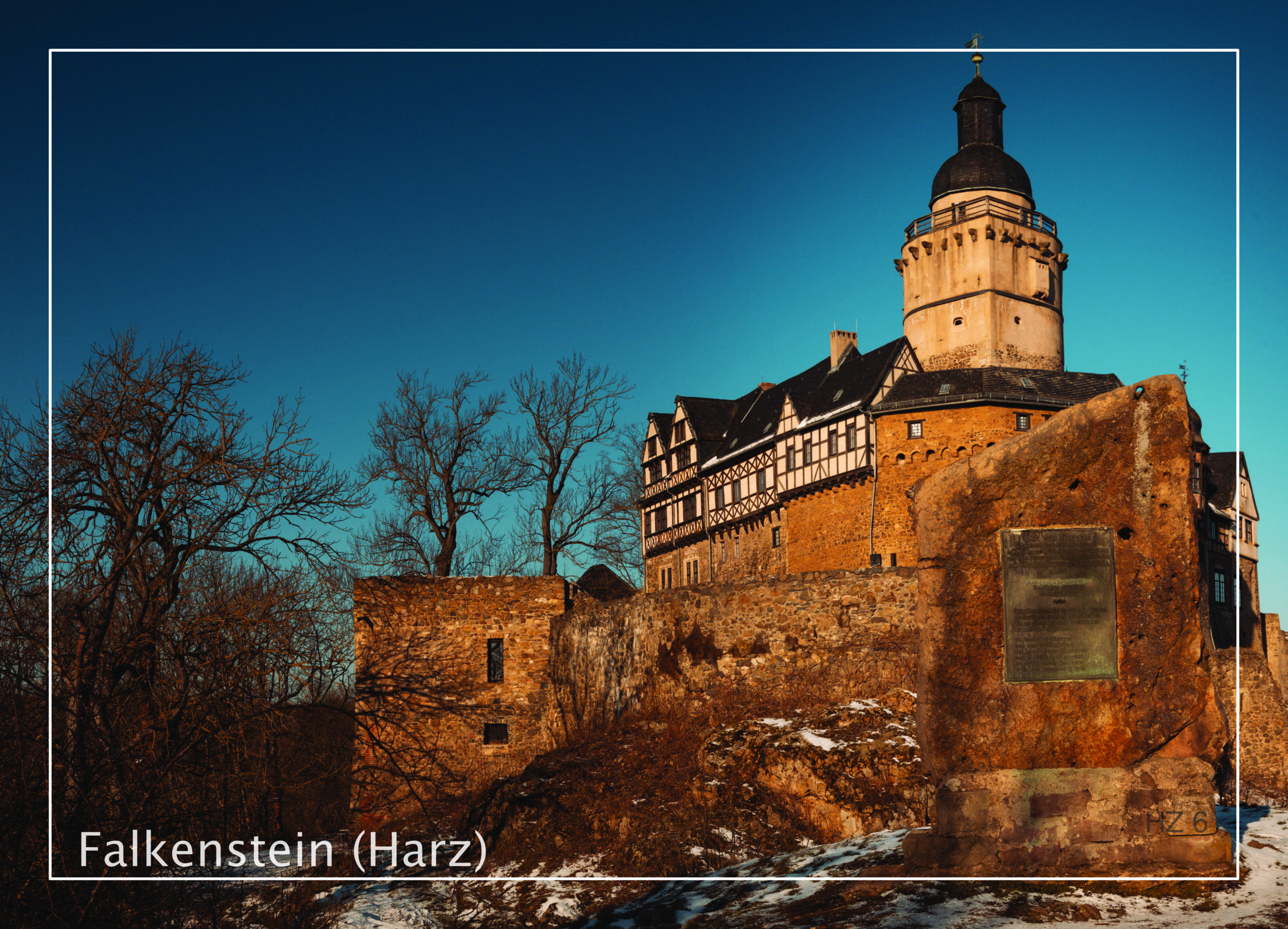 Postkarte Harz | Motiv 06 Burg Falkenstein (Harz)